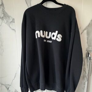 Nuuds Black Crewneck Sweatshirt